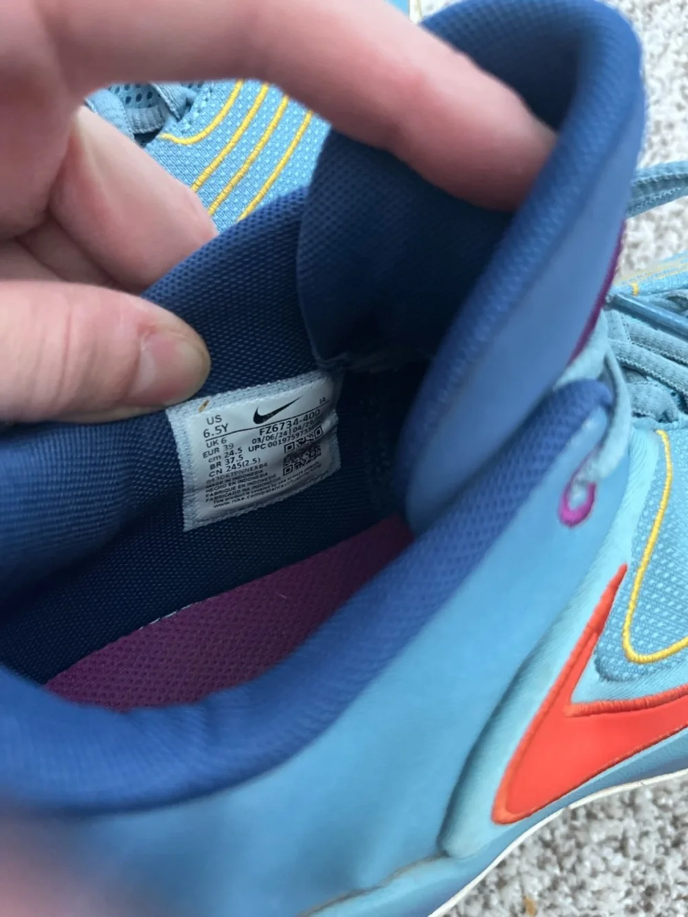 Nike Giannis Immortality 4 Blue Red Youth 6.5Y Women’s 8 Basketball Sneakers - Picture 7 of 8